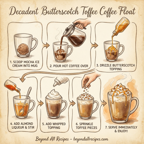 Decadent Butterscotch Toffee Coffee Float instructions