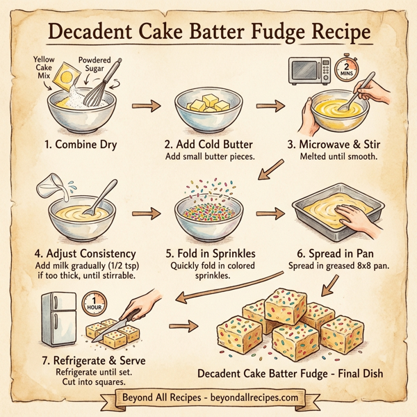 Decadent Cake Batter Fudge instructions