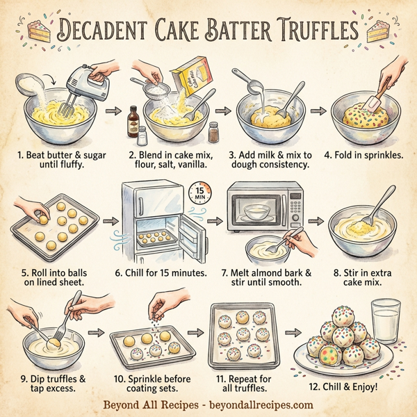 Decadent Cake Batter Truffles instructions