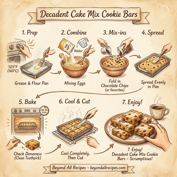 Decadent Cake Mix Cookie Bars instructions