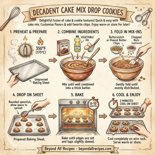 Decadent Cake Mix Drop Cookies instructions