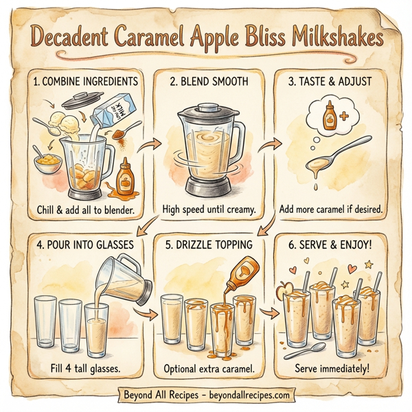 Decadent Caramel Apple Bliss Milkshakes instructions