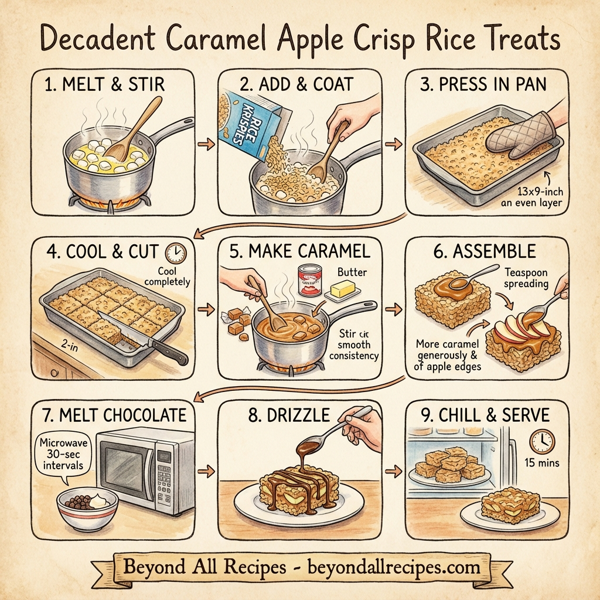 Decadent Caramel Apple Crisp Rice Treats instructions