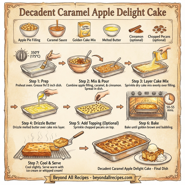 Decadent Caramel Apple Delight Cake instructions