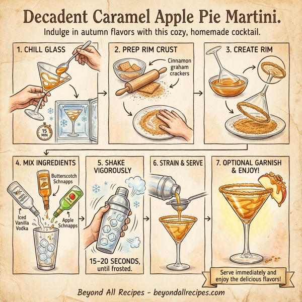 Decadent Caramel Apple Pie Martini instructions