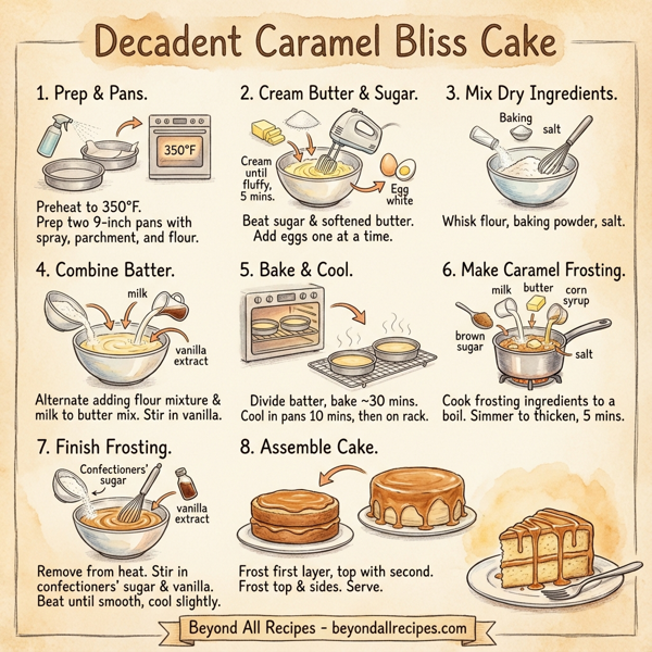 Decadent Caramel Bliss Cake instructions
