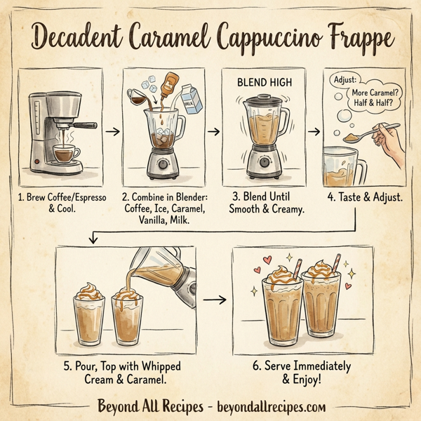 Decadent Caramel Cappuccino Frappe instructions
