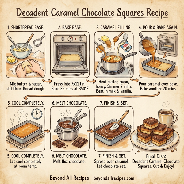 Decadent Caramel Chocolate Squares instructions