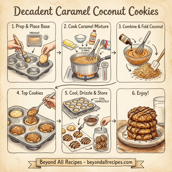 Decadent Caramel Coconut Cookies instructions