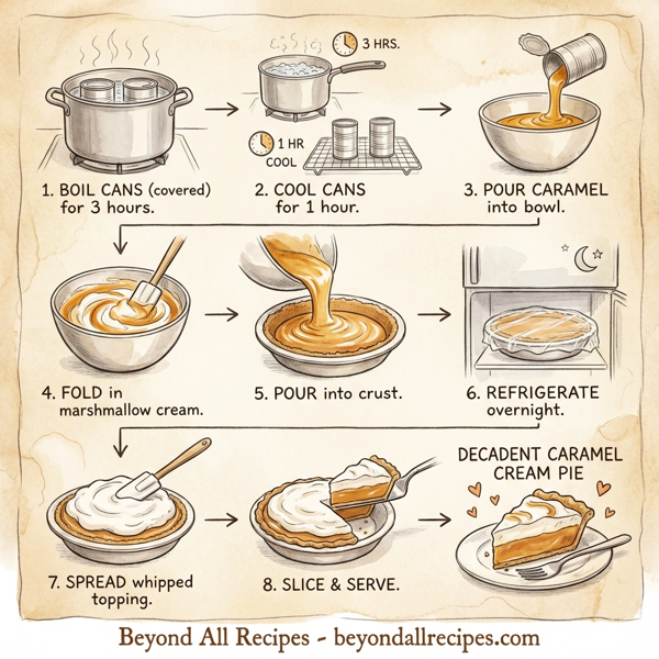 Decadent Caramel Cream Pie instructions