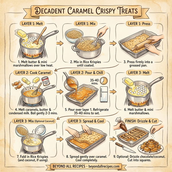 Decadent Caramel Crispy Treats instructions