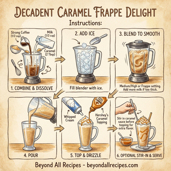 Decadent Caramel Frappe Delight instructions