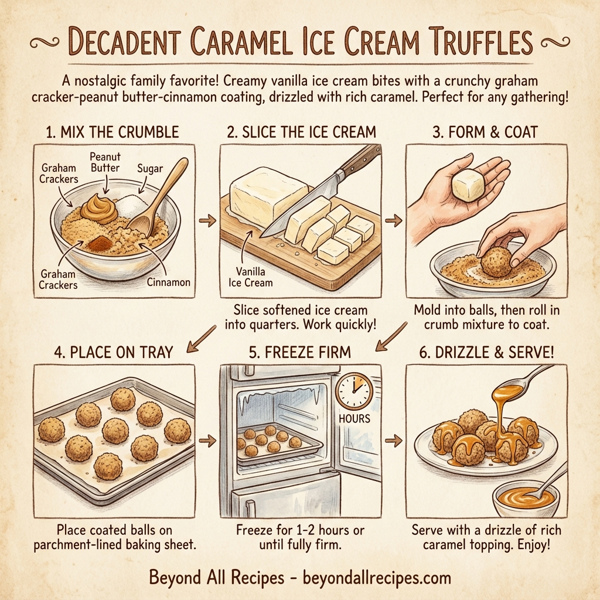 Decadent Caramel Ice Cream Truffles instructions