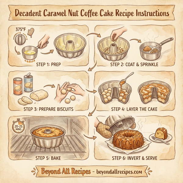 Decadent Caramel Nut Coffee Cake instructions
