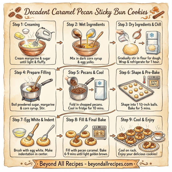 Decadent Caramel Pecan Sticky Bun Cookies instructions