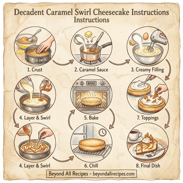 Decadent Caramel Swirl Cheesecake instructions