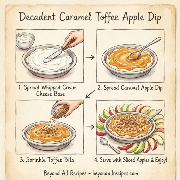Decadent Caramel Toffee Apple Dip instructions