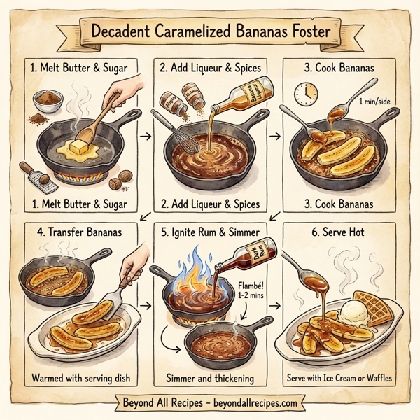 Decadent Caramelized Bananas Foster instructions