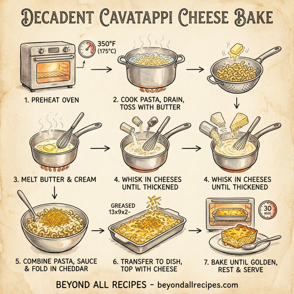 Decadent Cavatappi Cheese Bake instructions
