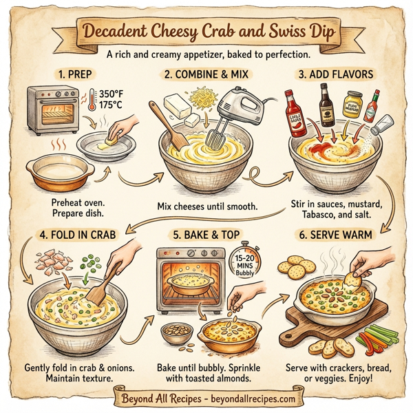 Decadent Cheesy Crab and Swiss Dip instructions