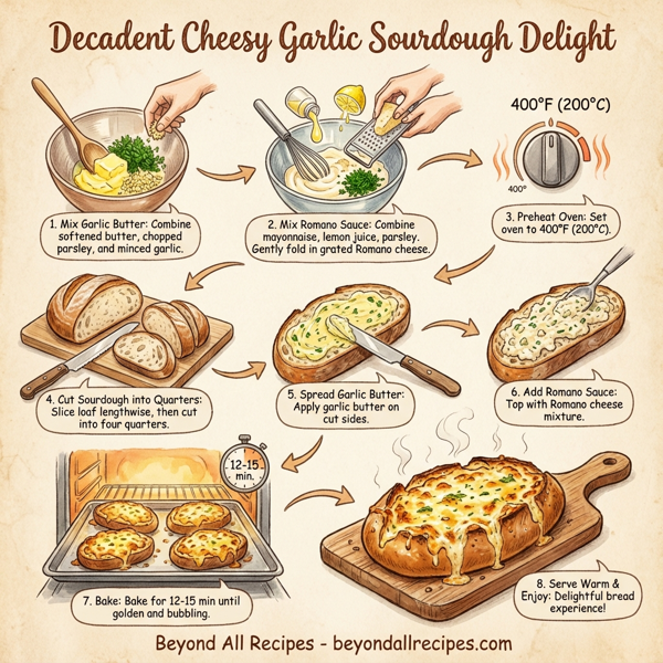 Decadent Cheesy Garlic Sourdough Delight instructions