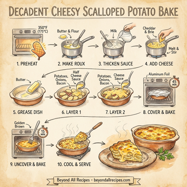 Decadent Cheesy Scalloped Potato Bake instructions