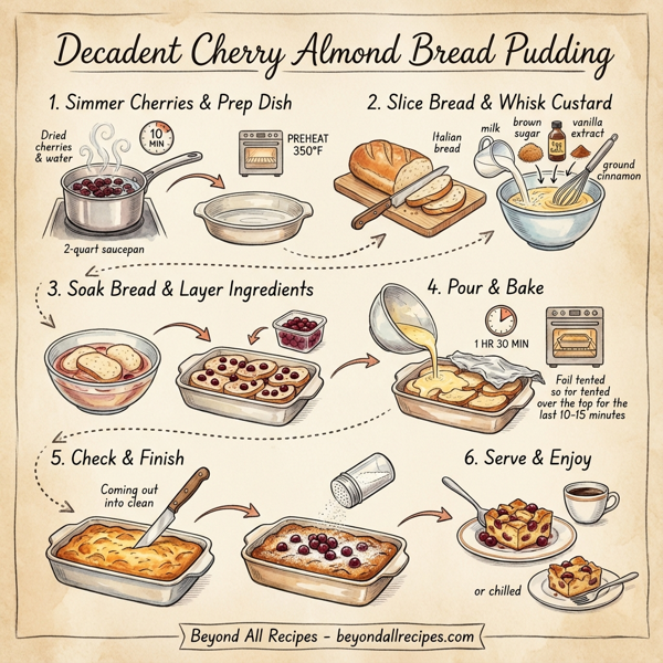 Decadent Cherry Almond Bread Pudding instructions