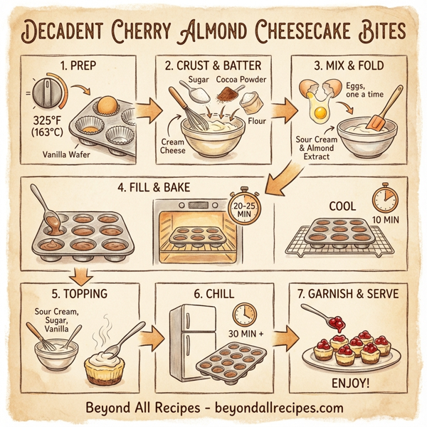Decadent Cherry Almond Cheesecake Bites instructions