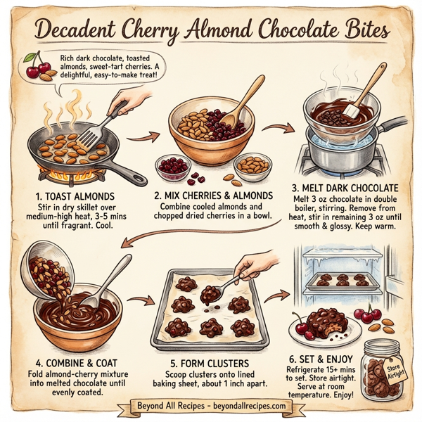Decadent Cherry Almond Chocolate Bites instructions