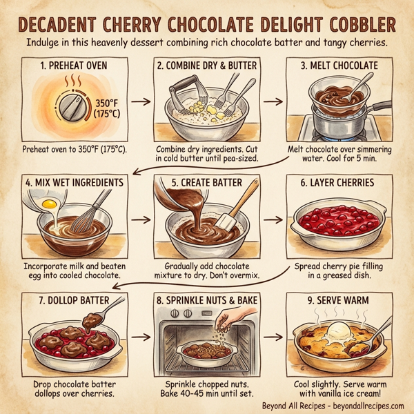 Decadent Cherry Chocolate Delight Cobbler instructions