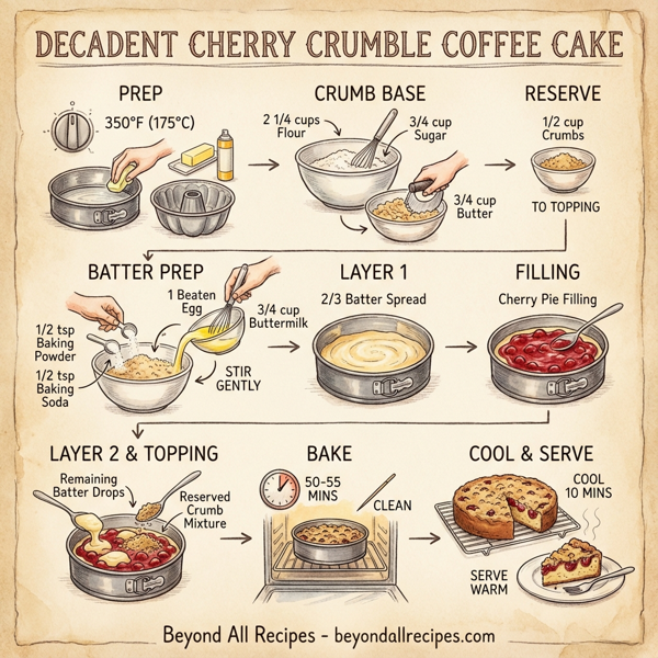 Decadent Cherry Crumble Coffee Cake instructions