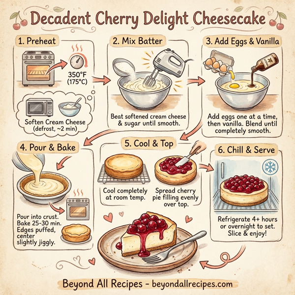 Decadent Cherry Delight Cheesecake instructions