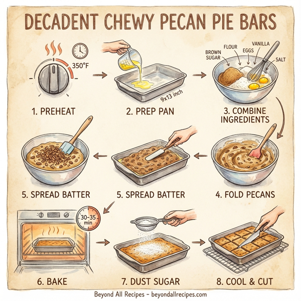 Decadent Chewy Pecan Pie Bars instructions