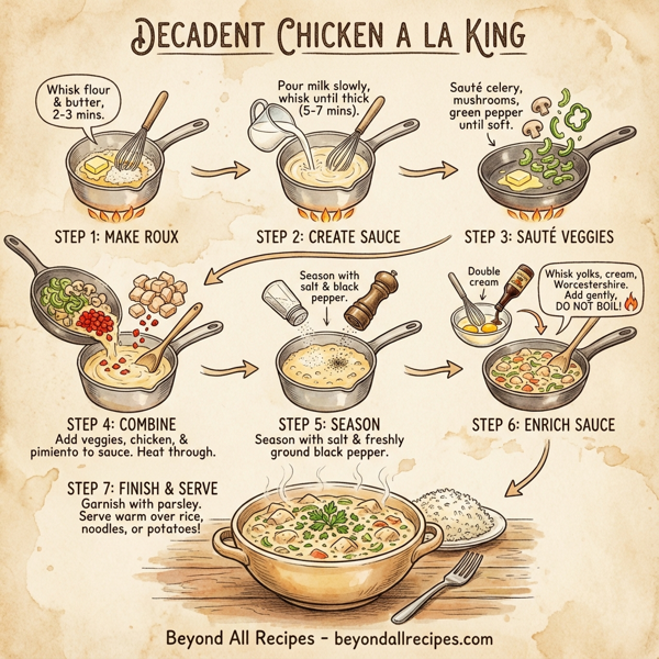 Decadent Chicken A La King instructions