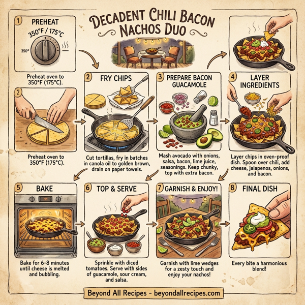 Decadent Chili Bacon Nachos Duo instructions