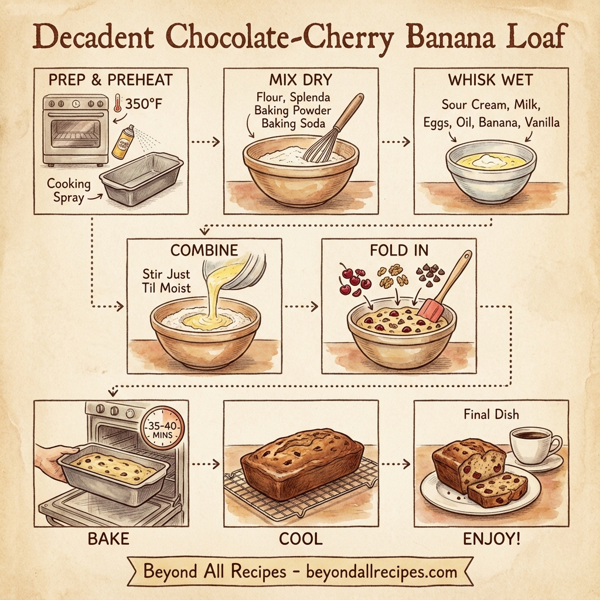 Decadent Chocolate-Cherry Banana Loaf instructions