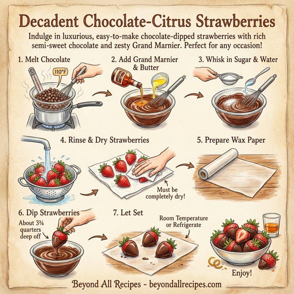 Decadent Chocolate-Citrus Strawberries instructions