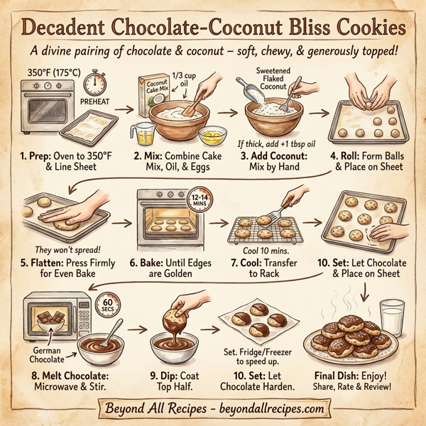 Decadent Chocolate-Coconut Bliss Cookies instructions