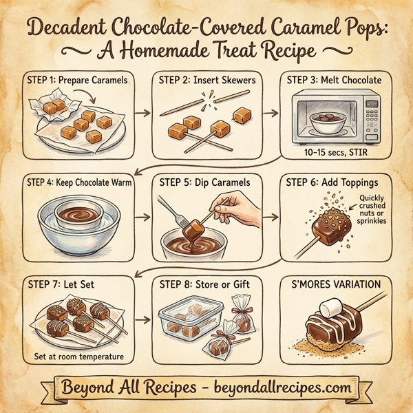 Decadent Chocolate-Covered Caramel Pops instructions