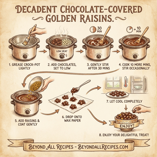 Decadent Chocolate-Covered Golden Raisins instructions