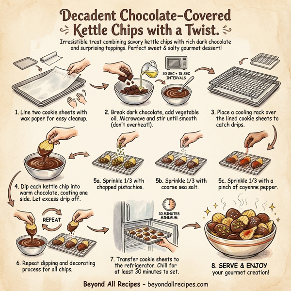 Decadent Chocolate-Covered Kettle Chips with a Twist instructions