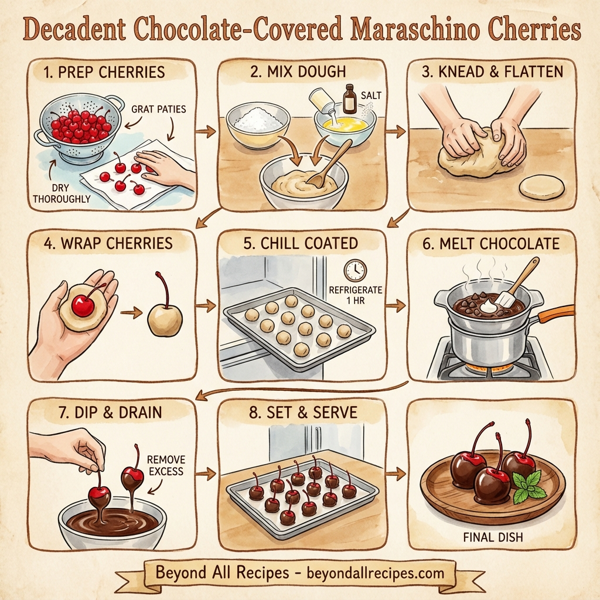 Decadent Chocolate-Covered Maraschino Cherries instructions
