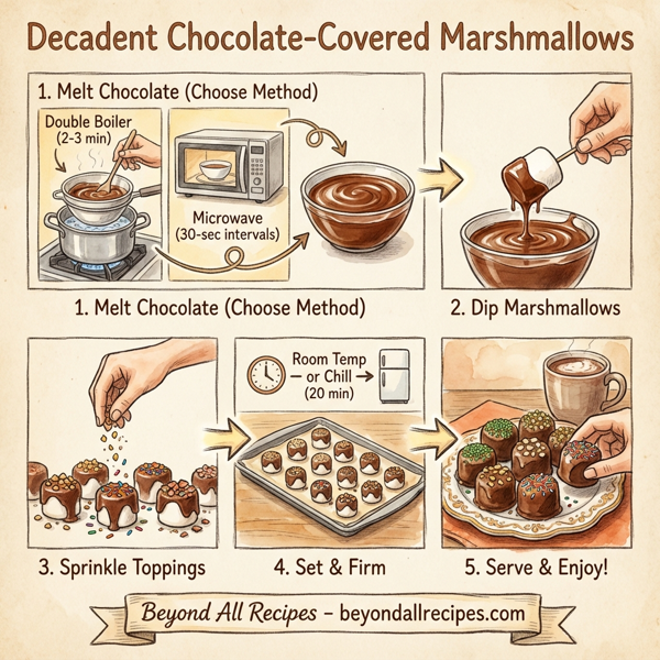 Decadent Chocolate-Covered Marshmallows instructions