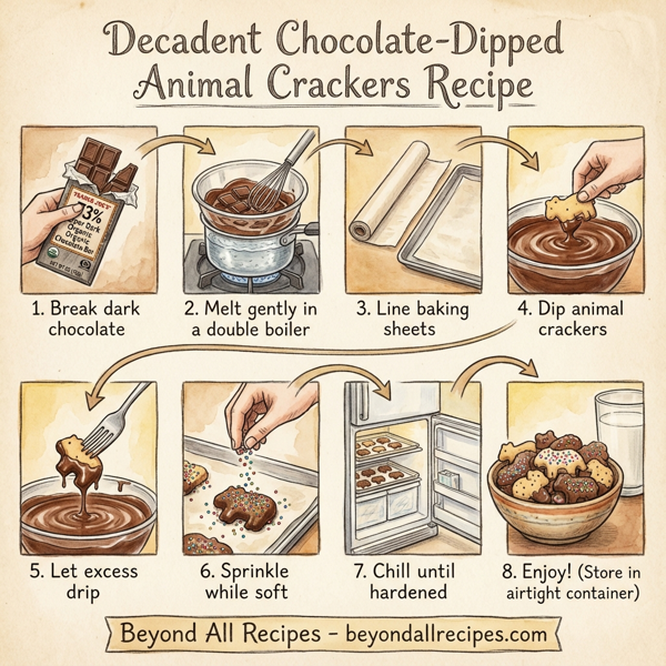 Decadent Chocolate-Dipped Animal Crackers instructions