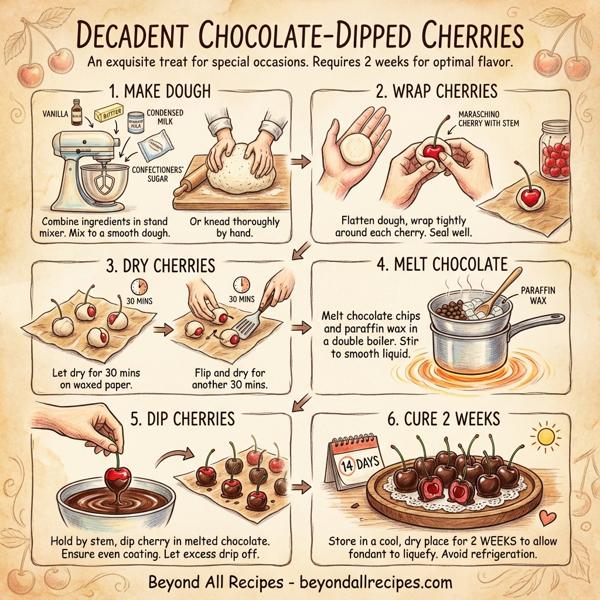 Decadent Chocolate-Dipped Cherries instructions