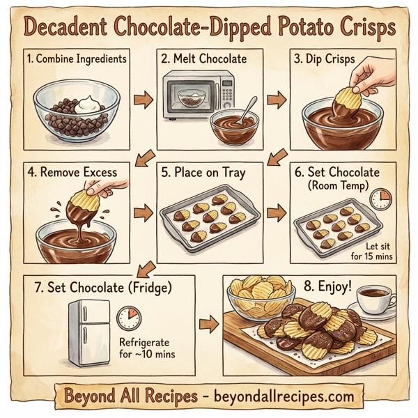 Decadent Chocolate-Dipped Potato Crisps instructions