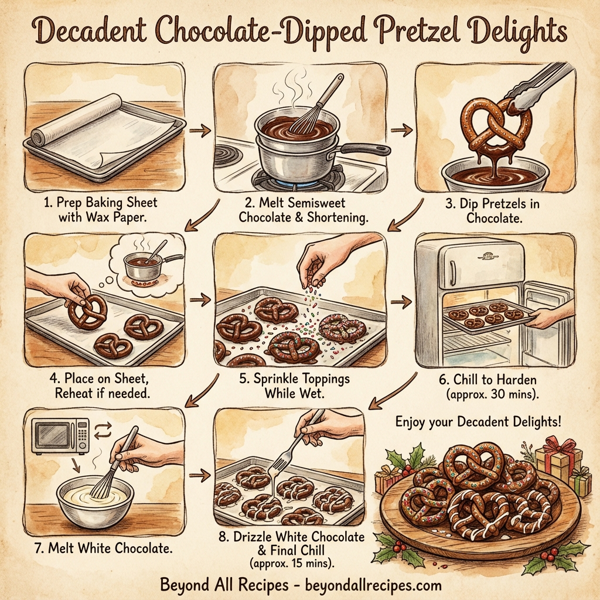Decadent Chocolate-Dipped Pretzel Delights instructions