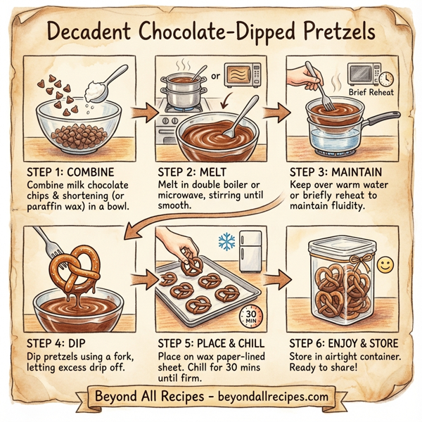 Decadent Chocolate-Dipped Pretzels instructions