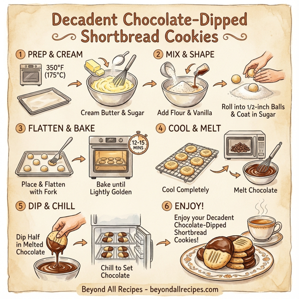 Decadent Chocolate-Dipped Shortbread Cookies instructions