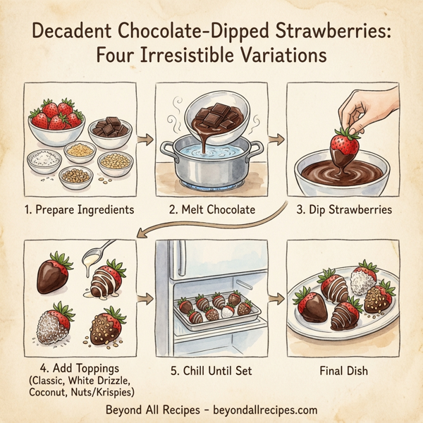 Decadent Chocolate-Dipped Strawberries: Four Irresistible Variations instructions